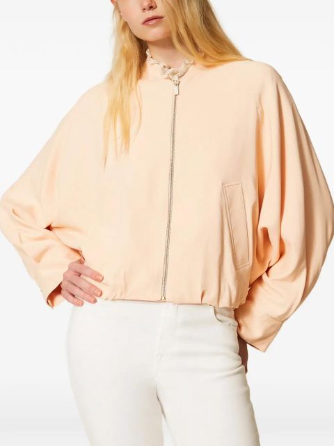 TWINSET kimono-sleeve bomber jacket - Neutrals