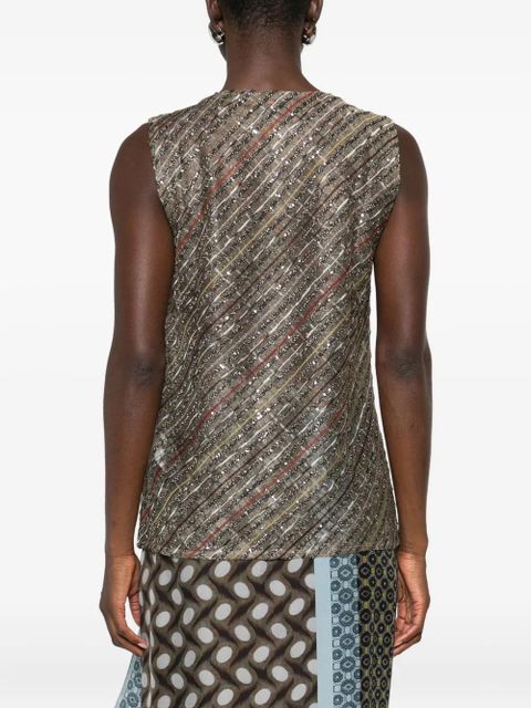 Missoni sequin striped top - Grey