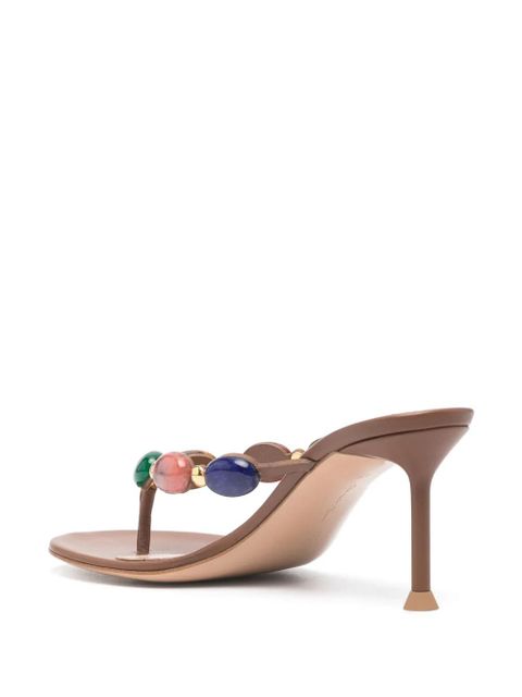 Gianvito Rossi Shanti 70mm leather sandals - Brown