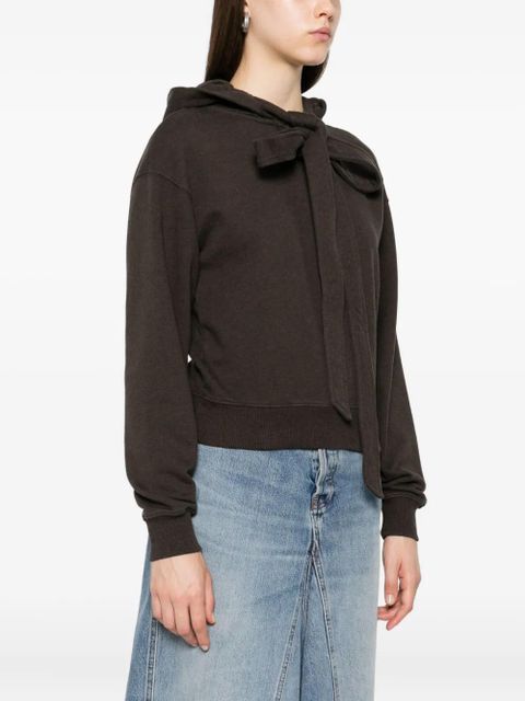 JW Anderson tie-fastening hoodie - Brown