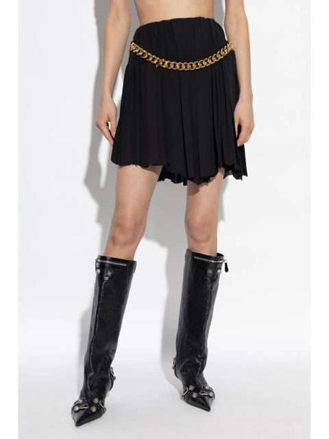 Balenciaga chain pleated skirt - Black