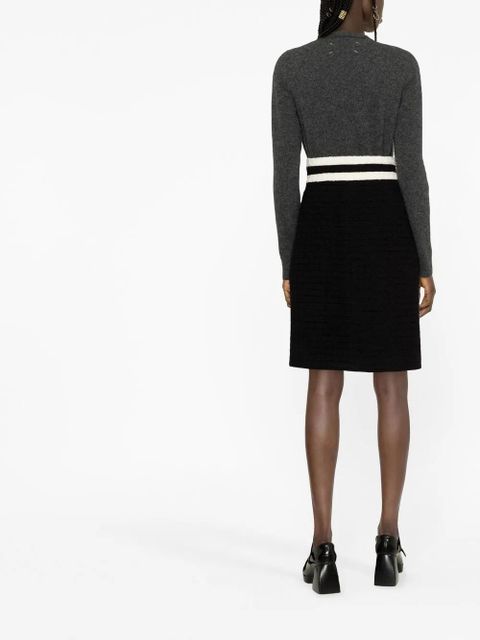 Gucci tweed high-waisted midi skirt - Black