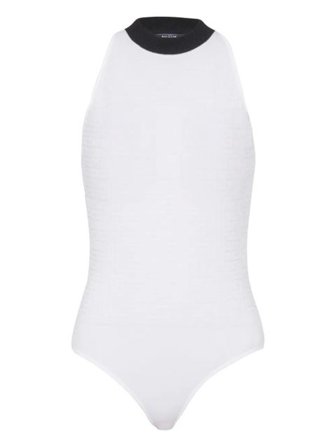 Balmain monogram sleeveless bodysuit - White - zdjęcie produktu nr 1