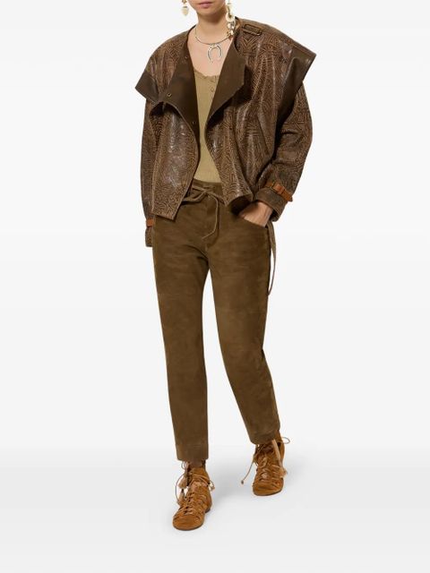 ISABEL MARANT leather trousers - Brown - zdjęcie produktu nr 2
