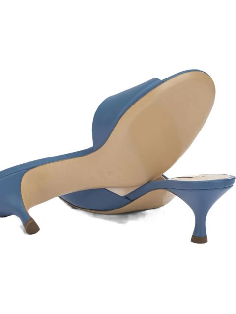 Casadei leather kitten-heel pumps - Blue