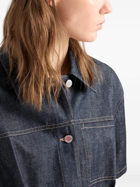 Prada belted denim mini dress - Blue