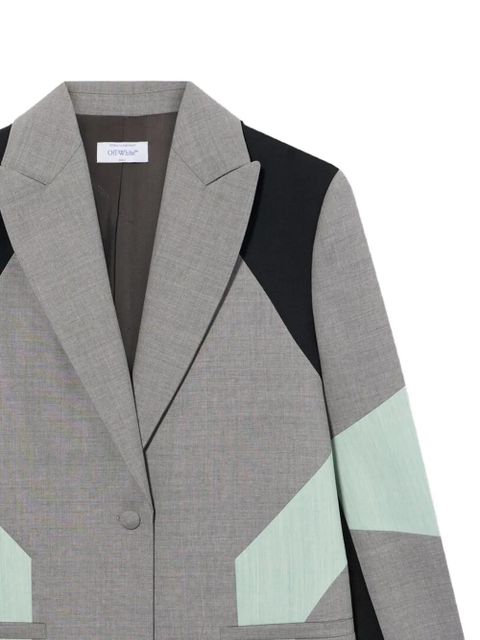 Off-White colour-block blazer - Grey - zdjęcie produktu nr 2