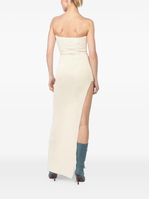 Aya Muse strapless split dress - Neutrals
