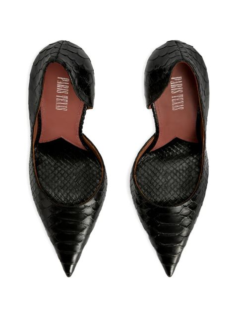 Paris Texas Vera snakeskin point-toe pumps - Black