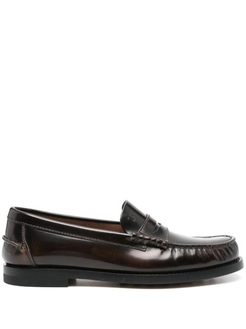 Tod's brushed-leather loafers - Brown - zdjęcie produktu nr 1
