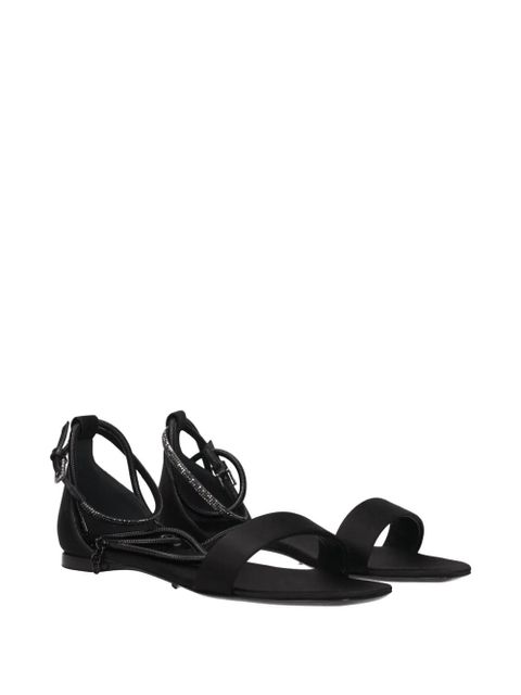 Max Mara crystal-embellished satin sandals - Black - zdjęcie produktu nr 2