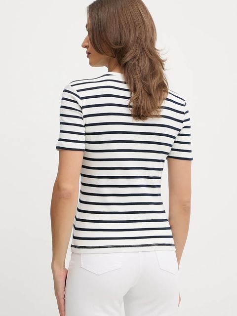 Tommy Hilfiger t-shirt bawełniany damski kolor niebieski WW0WW40587 - zdjęcie produktu nr 2