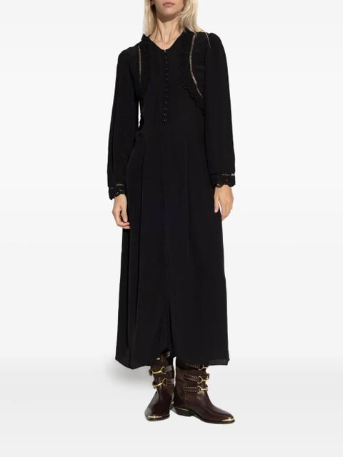 ISABEL MARANT lace-trimmed button-front dress - Black - zdjęcie produktu nr 2