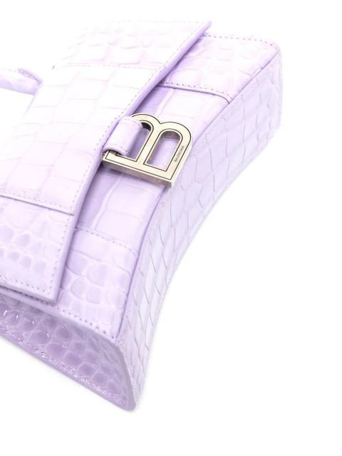 Balenciaga XS Hourglass top-handle bag - Purple