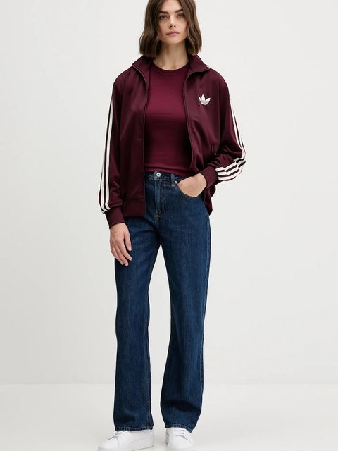 adidas Originals bluza Firebird damska kolor bordowy z aplikacją KH1592