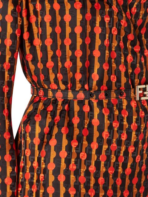 FENDI patterned collared midi dress - zdjęcie produktu nr 2