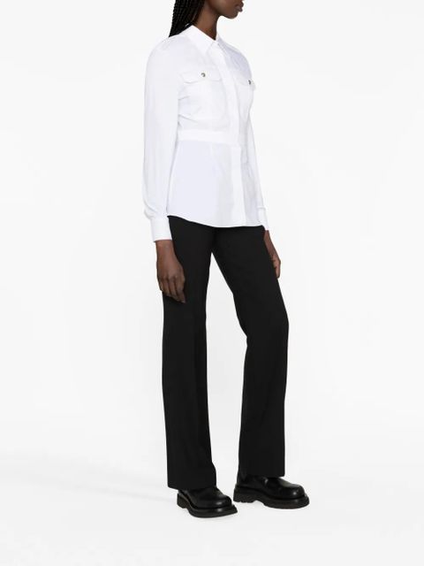 Alexander McQueen box-pleat cotton shirt - White