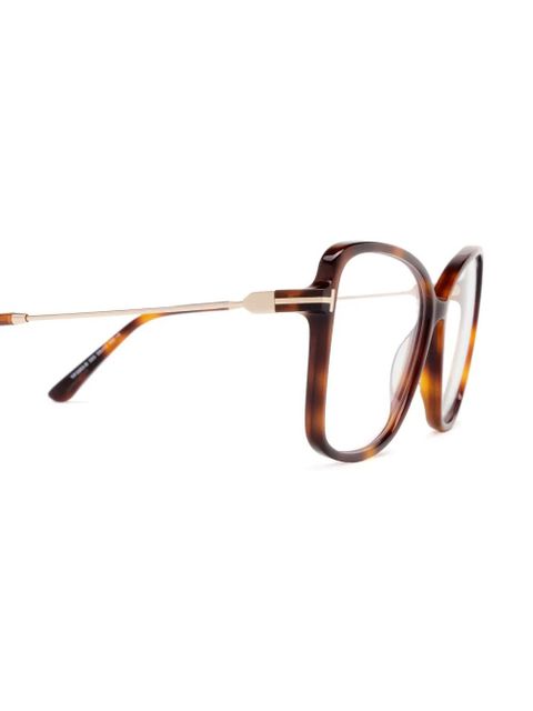 TOM FORD Eyewear butterfly frame glasses - Brown
