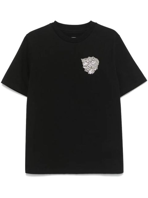 Jil Sander leaf-appliqué T-shirt - Black - zdjęcie produktu nr 1