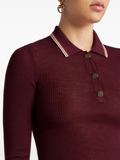 ETRO jacquard polo shirt - Red