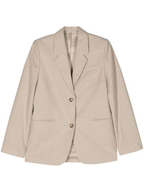 TOTEME single-breasted linen-blend blazer - Neutrals - zdjęcie produktu nr 1