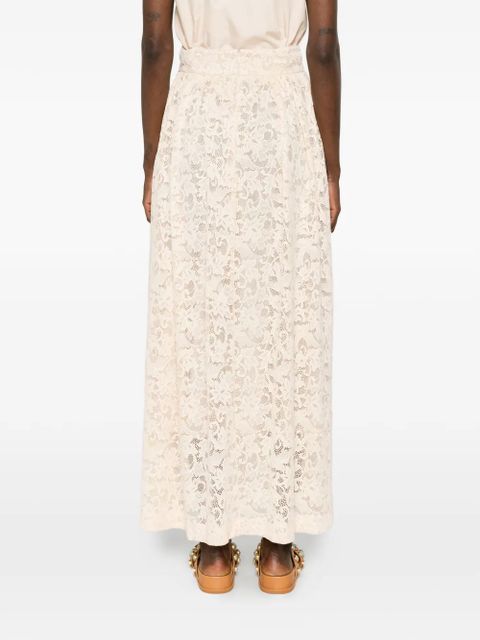 ZIMMERMANN flower-lace maxi skirt - Neutrals