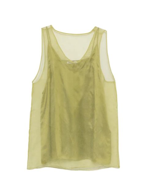 AMI Paris layered silk blouse - Green - zdjęcie produktu nr 1