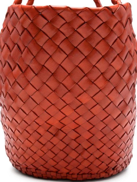 DRAGON DIFFUSION Egola woven tote bag - Orange