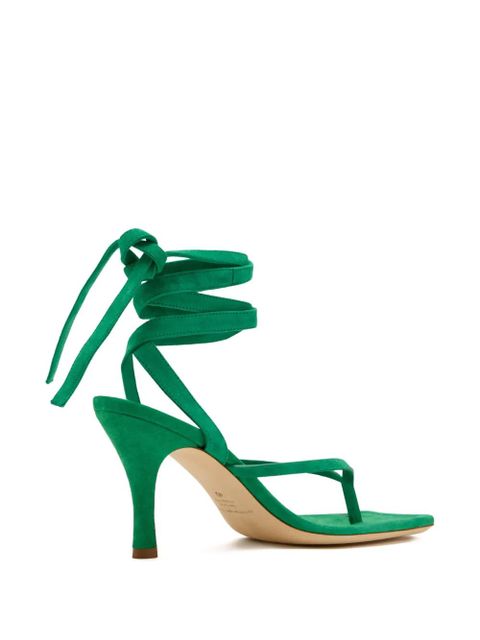 Christopher Esber Frida tie square-toe sandals - Green - zdjęcie produktu nr 2