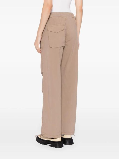 GANNI washed corduroy straight-leg trousers - Brown