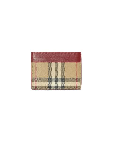 Burberry check card holder - Neutrals - zdjęcie produktu nr 2
