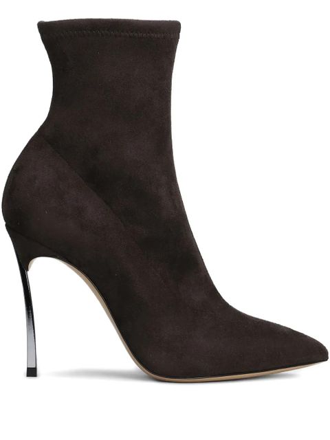 Casadei 100mm Blade pointed-toe boots - Brown - zdjęcie produktu nr 1