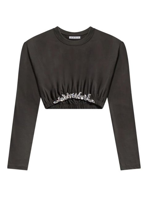 AREA crystal-cluster long-sleeve t-shirt - Grey - zdjęcie produktu nr 1