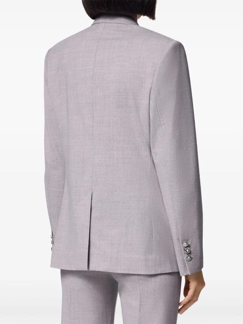 Versace double-breasted chambray blazer - Grey