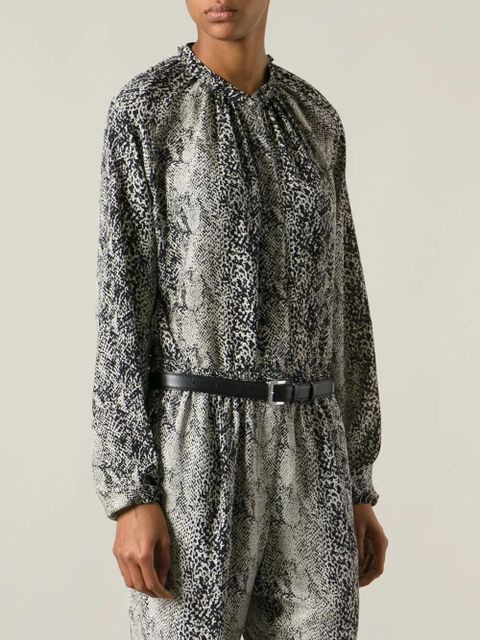 Lanvin snakeskin print blouse - Black