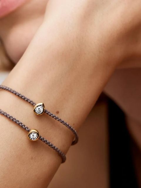 Monica Vinader laboratory-grown pear-diamond bracelet - Gold - zdjęcie produktu nr 2