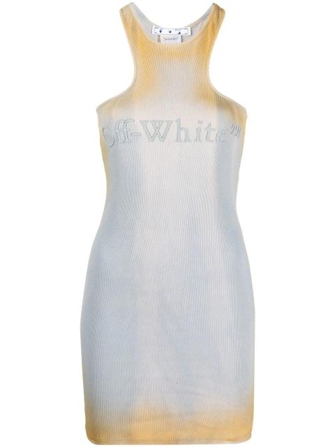 Off-White distressed-effect mini dress - Grey - zdjęcie produktu nr 1
