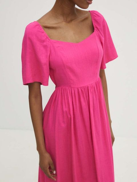 Answear.LAB sukienka z lnem