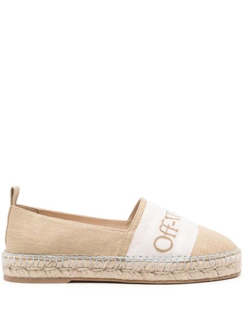 Off-White Bookish linen espadrilles - Neutrals