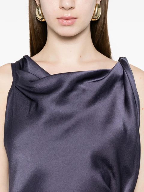 Victoria Beckham draped asymmetric dress - Blue