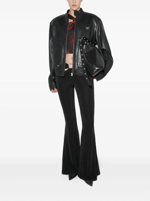 MISBHV cut out-detailed trousers - Black