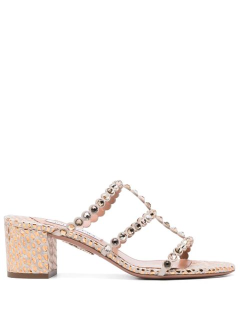 Aquazzura 55mm crystal-embellished sandals - White - zdjęcie produktu nr 1
