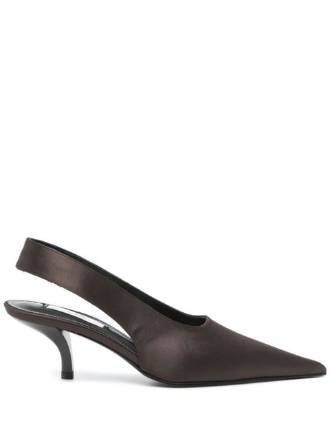 TOTEME 55mm Classic satin pumps - Brown - zdjęcie produktu nr 1