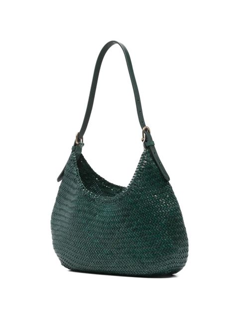 DRAGON DIFFUSION Luna Mezza woven top-handle tote bag - Green