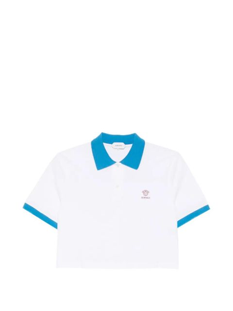 Versace cropped trim polo shirt - White - zdjęcie produktu nr 1
