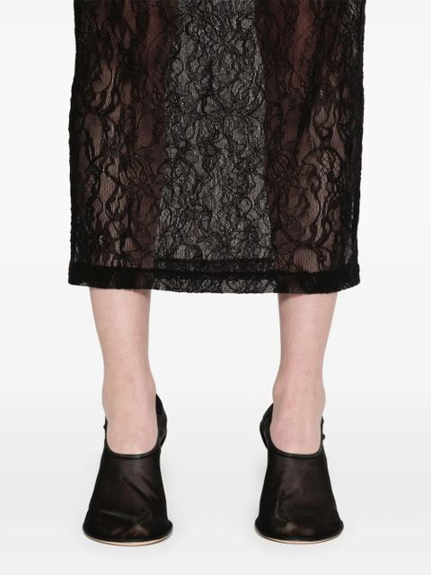 WARDROBE.NYC lace midi skirt - Black