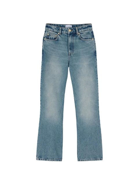 GANNI rigid cropped trousers - Blue - zdjęcie produktu nr 1