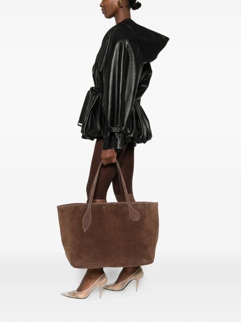 Liffner Mega Sprout suede tote bag - Brown