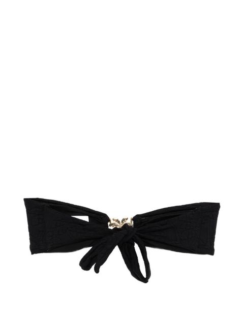 FARM Rio graphic-embroidered bikini top - Black - zdjęcie produktu nr 2