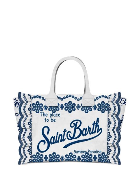 MC2 Saint Barth Colette Volant floral tote bag - White - zdjęcie produktu nr 1